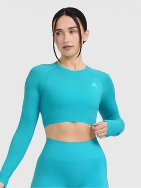 Oner active Aqua Long-Sleeve Crop Performance Top